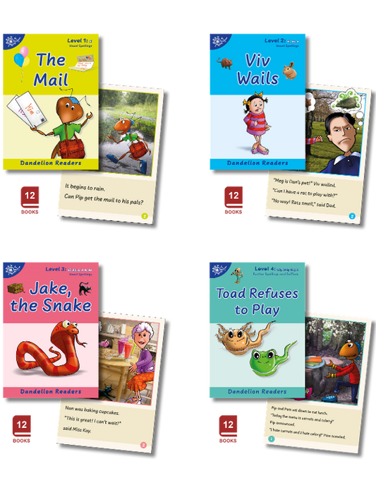 Dandelion Readers Vowel Spellings - PhonicBooks™ Beginning Readers
