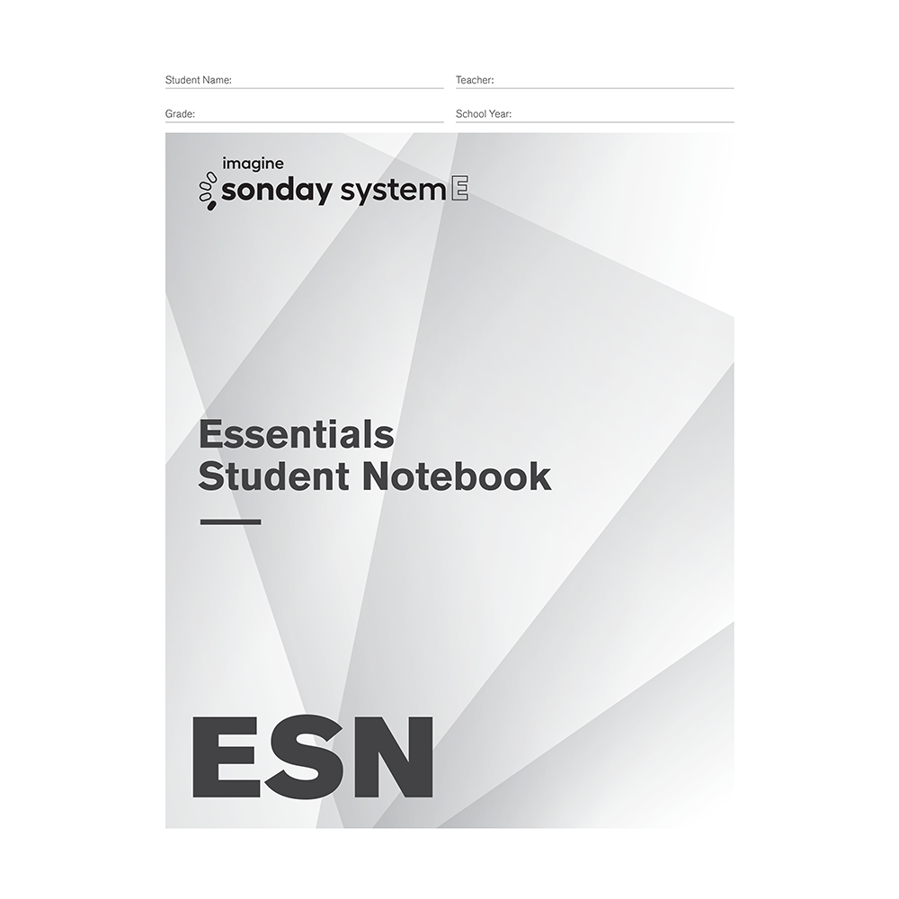 Essentials Student Notebook IMAGINE SONDAY SYSTEM Essentials student notebook imagine sonday system